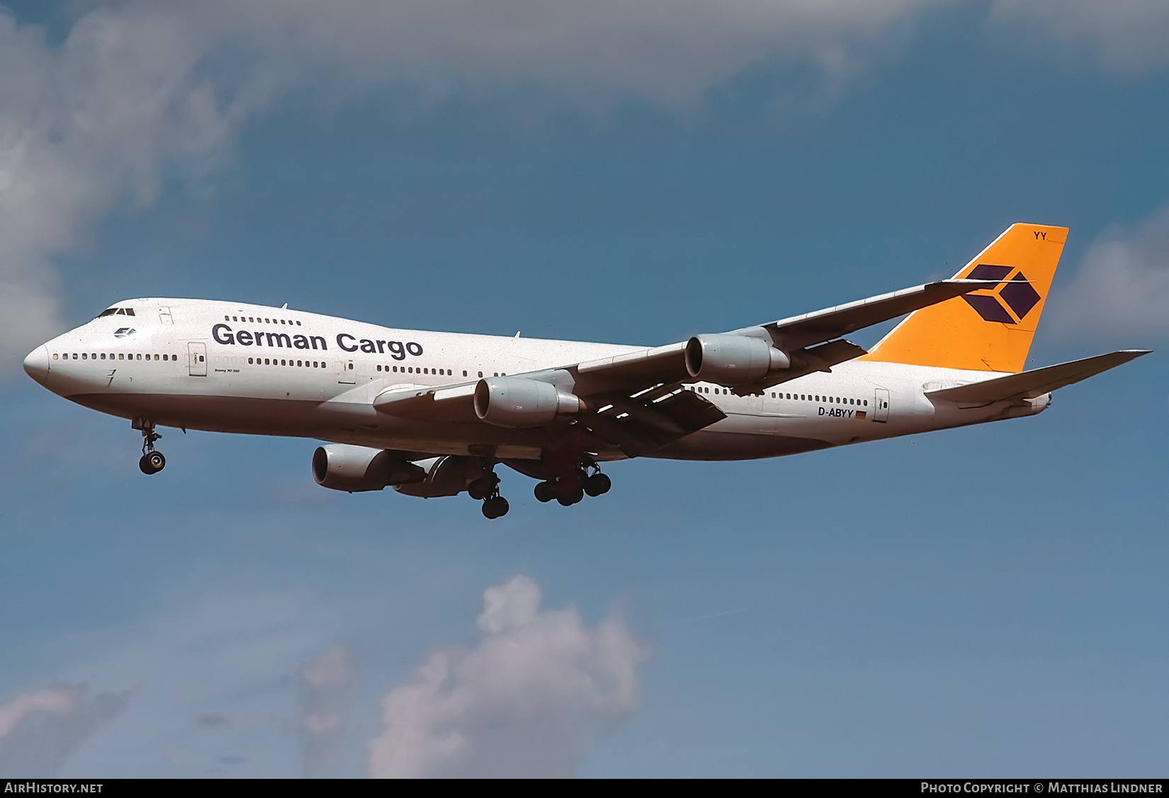 Aircraft Photo of D-ABYY | Boeing 747-230BM(SF) | German Cargo | AirHistory.net #850912