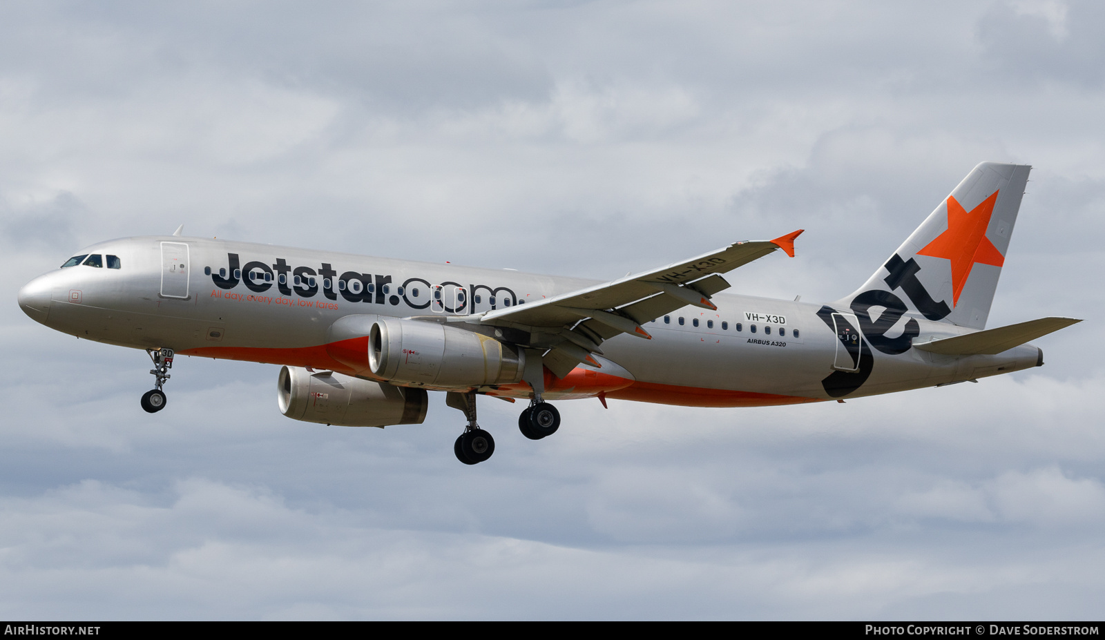 Aircraft Photo of VH-X3D | Airbus A320-232 | Jetstar Airways | AirHistory.net #851213