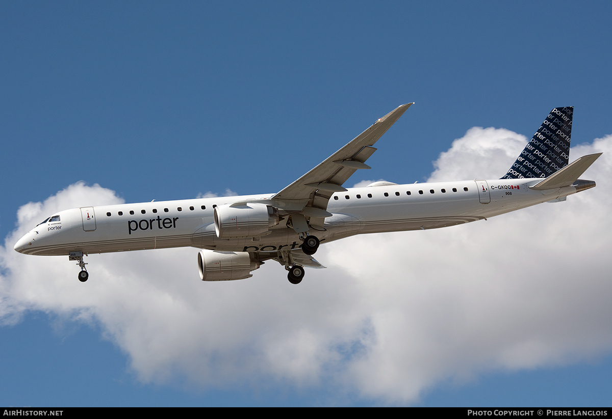 Aircraft Photo of C-GKQQ | Embraer 195-E2 (ERJ-190-400) | Porter Airlines | AirHistory.net #851287