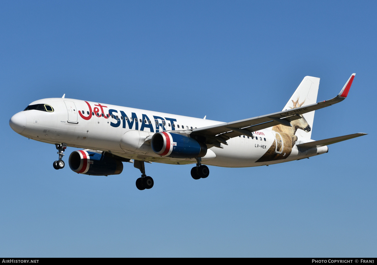 Aircraft Photo of LV-HEK | Airbus A320-232 | JetSmart | AirHistory.net #851758