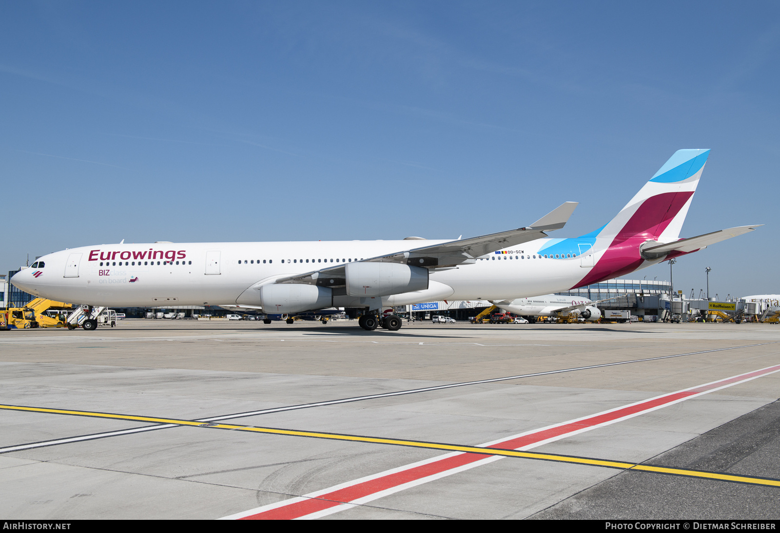 Aircraft Photo of OO-SCW | Airbus A340-313 | Eurowings | AirHistory.net #851783