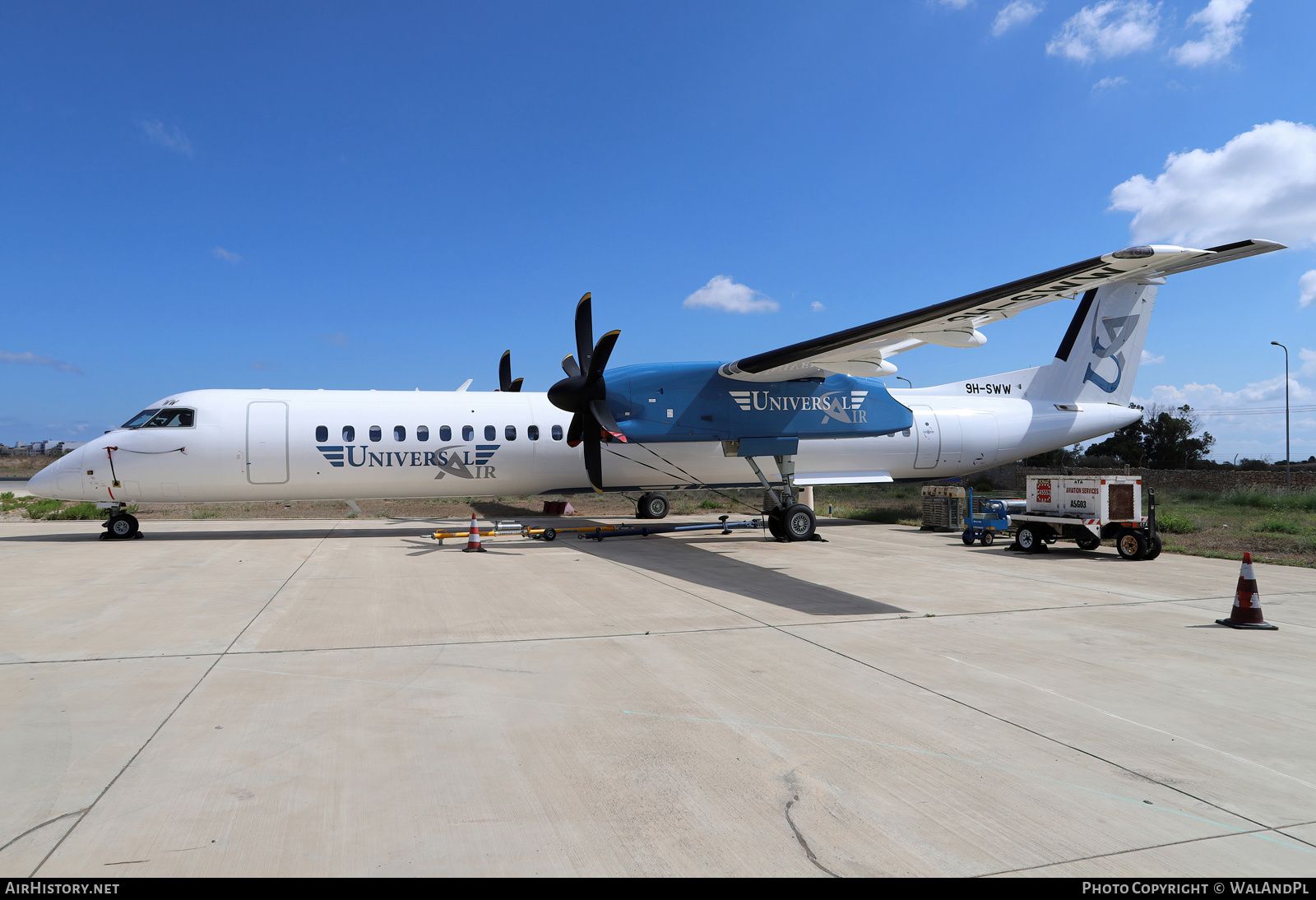 Aircraft Photo of 9H-SWW | Bombardier DHC-8-402 Dash 8 | Universal Air | AirHistory.net #851846