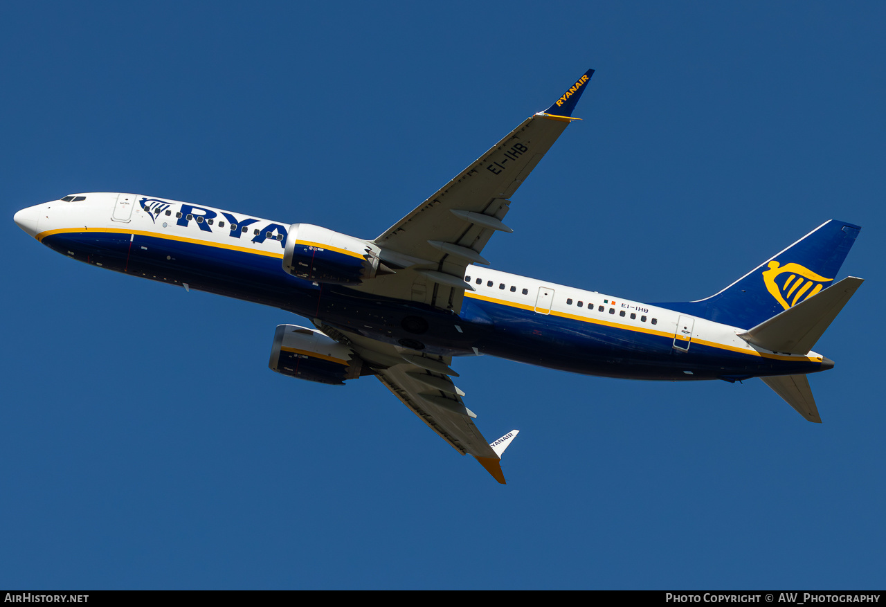 Aircraft Photo of EI-IHB | Boeing 737-8200 Max 200 | Ryanair | AirHistory.net #851950