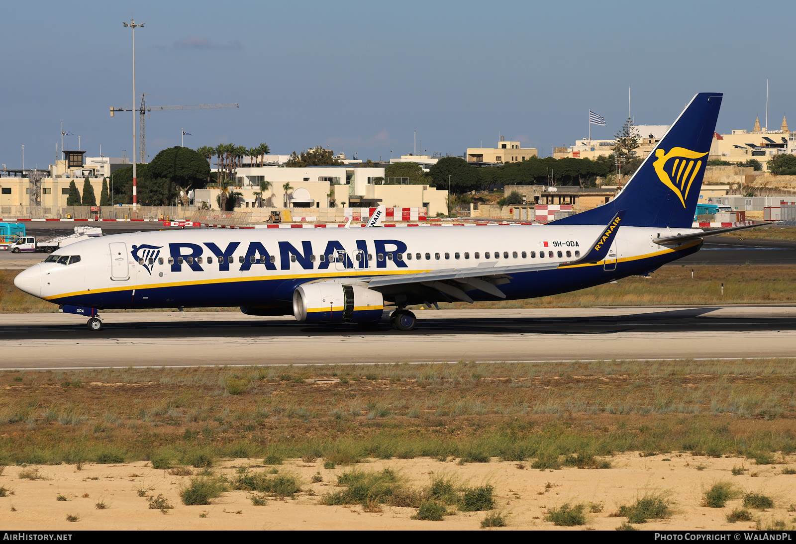 Aircraft Photo of 9H-QDA | Boeing 737-800 | Ryanair | AirHistory.net #852232