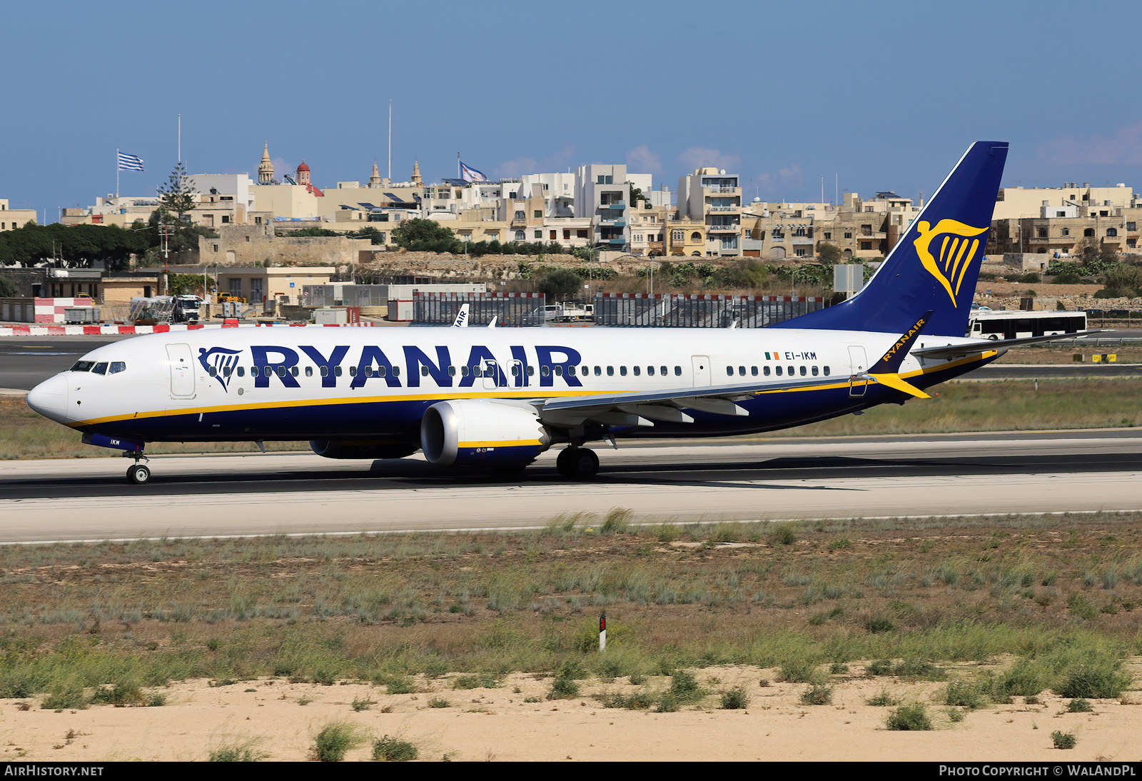 Aircraft Photo of EI-IKM | Boeing 737-8200 Max 200 | Ryanair | AirHistory.net #852261