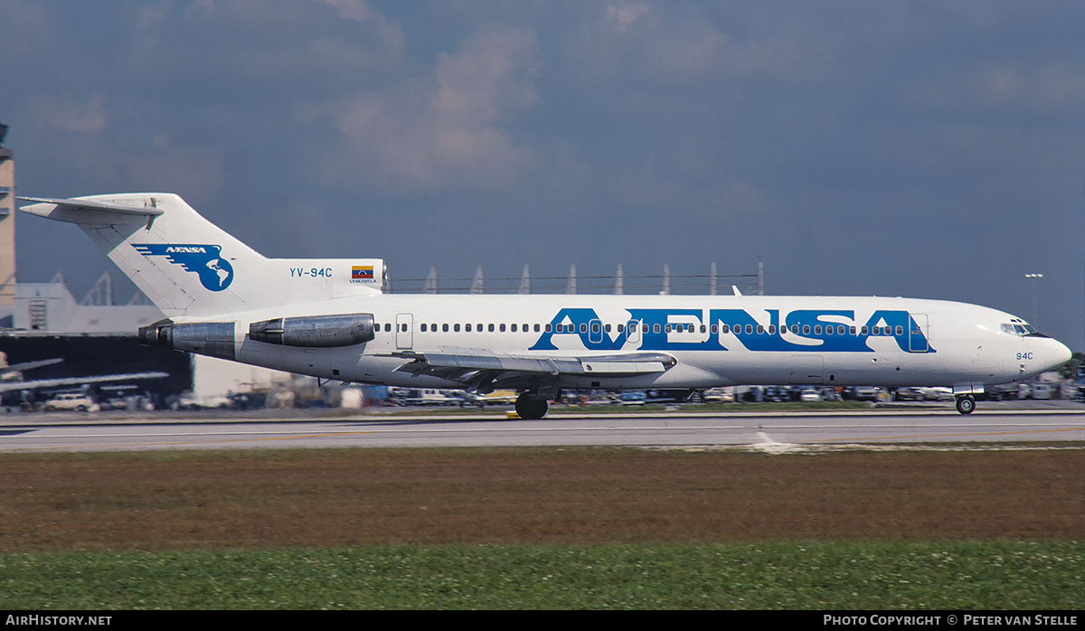 Aircraft Photo of YV-94C | Boeing 727-281/Adv | Avensa - Aerovías Venezolanas | AirHistory.net #852263