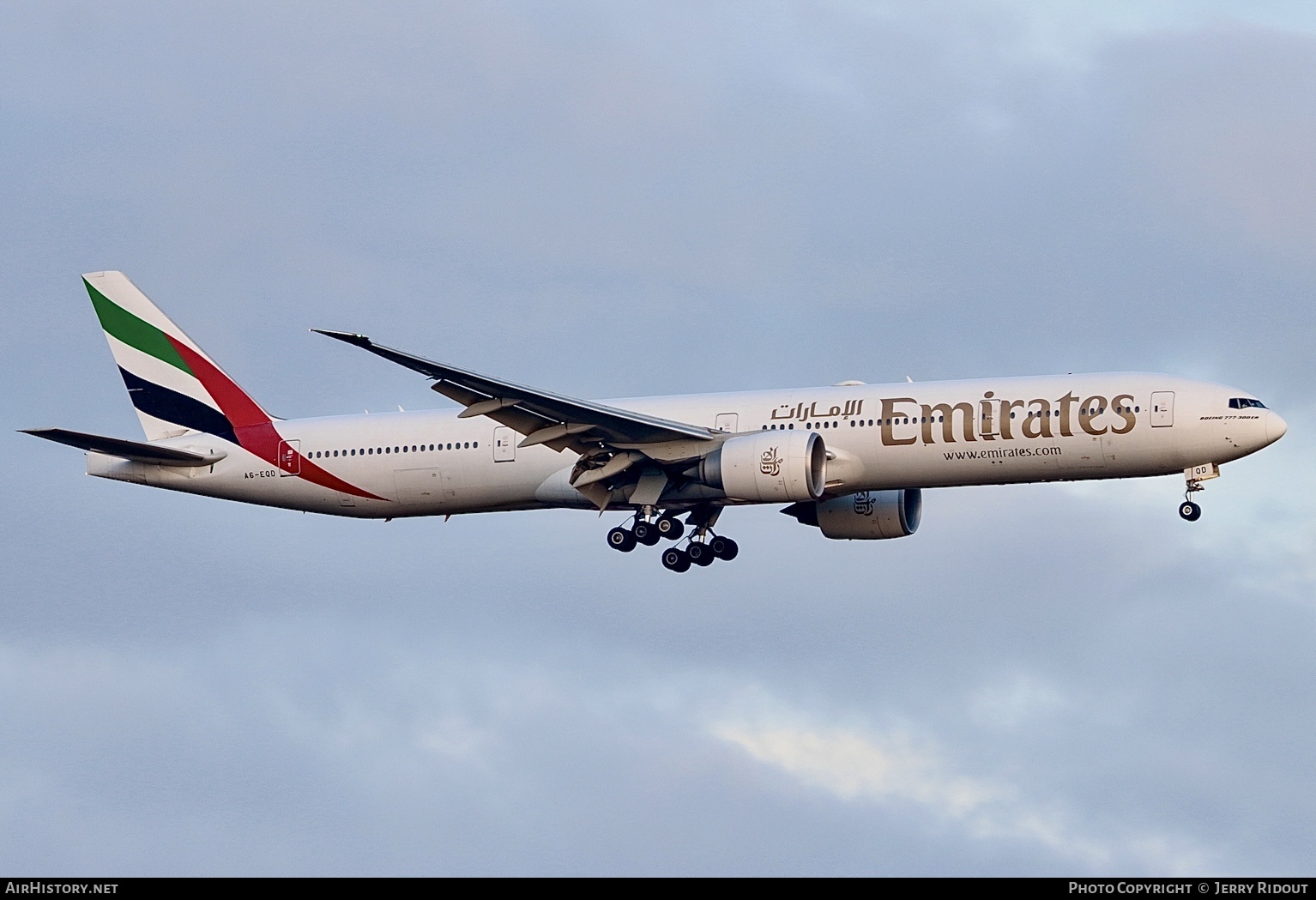 Aircraft Photo of A6-EQD | Boeing 777-300/ER | Emirates | AirHistory.net #852265