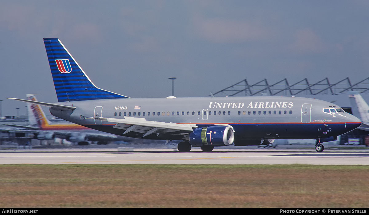 Aircraft Photo of N312UA | Boeing 737-322 | United Airlines | AirHistory.net #852267