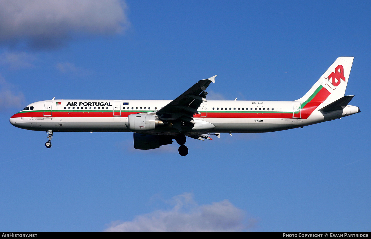 Aircraft Photo of CS-TJF | Airbus A321-211 | TAP Air Portugal | AirHistory.net #852325