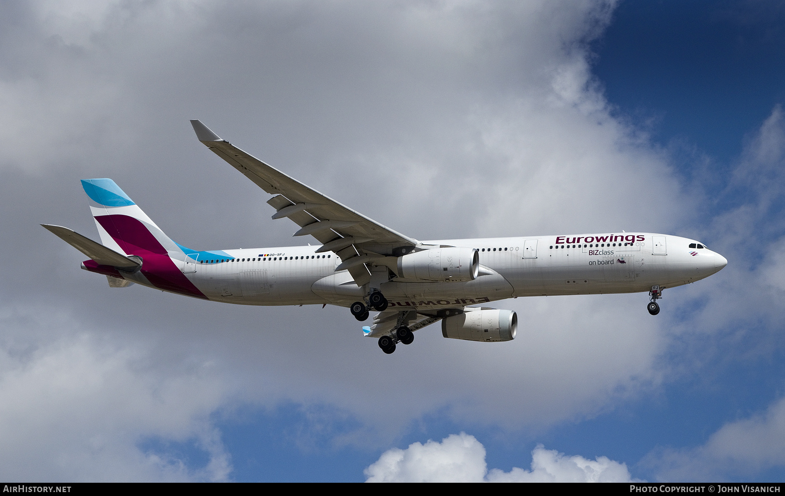 Aircraft Photo of OO-SFJ | Airbus A330-343 | Eurowings | AirHistory.net #852356