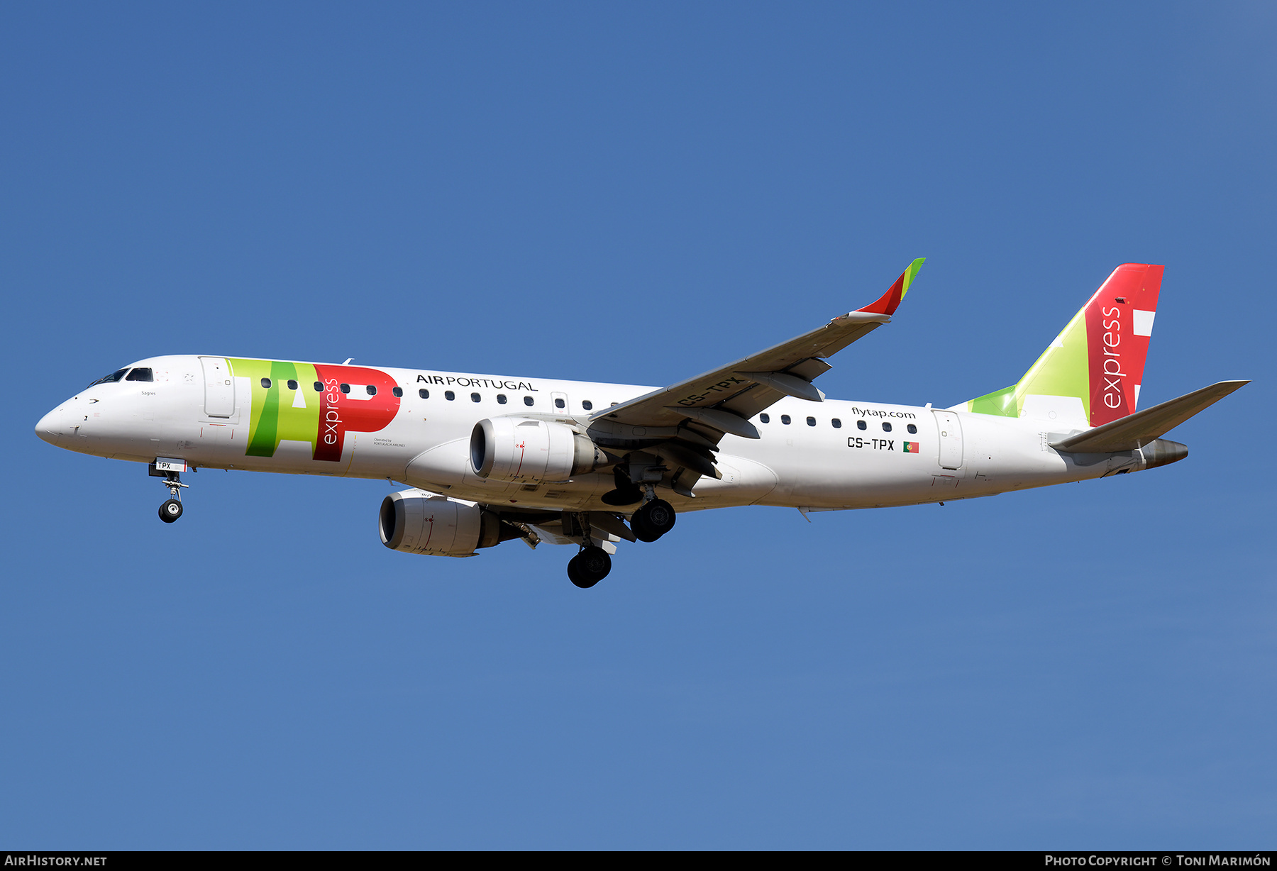 Aircraft Photo of CS-TPX | Embraer 190AR (ERJ-190-100IGW) | TAP Air Portugal Express | AirHistory.net #852491