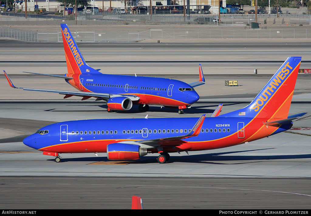 Aircraft Photo of N294WN | Boeing 737-7H4 | Southwest Airlines | AirHistory.net #852706