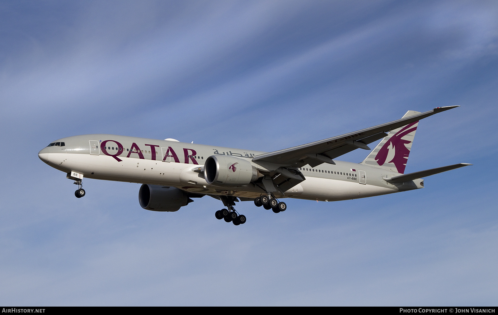Aircraft Photo of A7-BBE | Boeing 777-2DZ/LR | Qatar Airways | AirHistory.net #852745