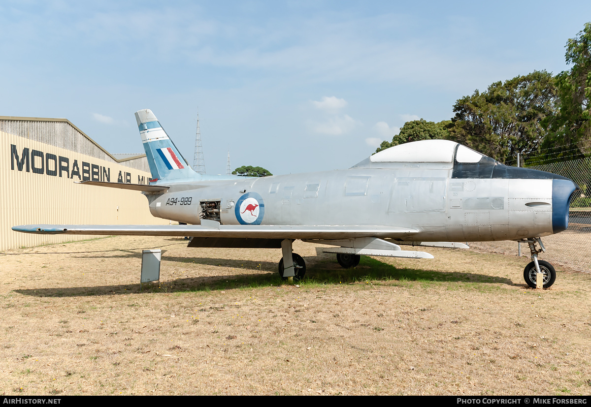 Aircraft Photo of A94-989 | Commonwealth CA-27 Sabre Mk32 | Australia - Air Force | AirHistory.net #852767