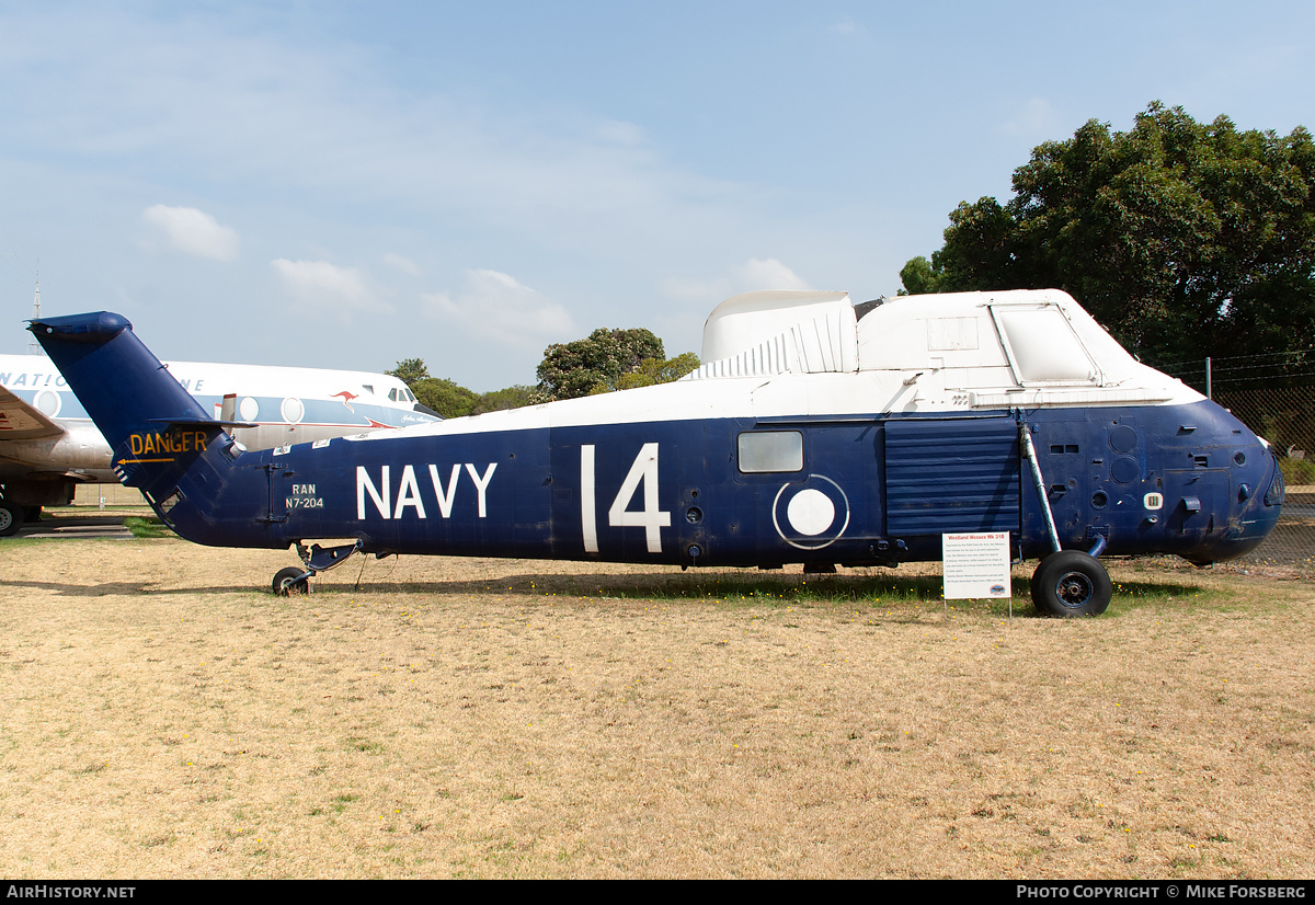 Aircraft Photo of N7-204 | Westland WS-58 Wessex HAS.31B | Australia - Navy | AirHistory.net #852783