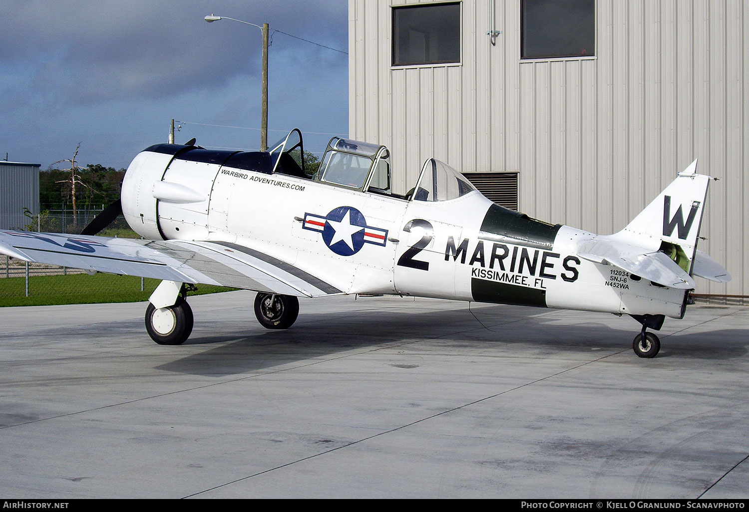 Aircraft Photo of N452WA / 112034 | North American SNJ-6 Texan | Warbird Adventures | USA - Marines | AirHistory.net #853183