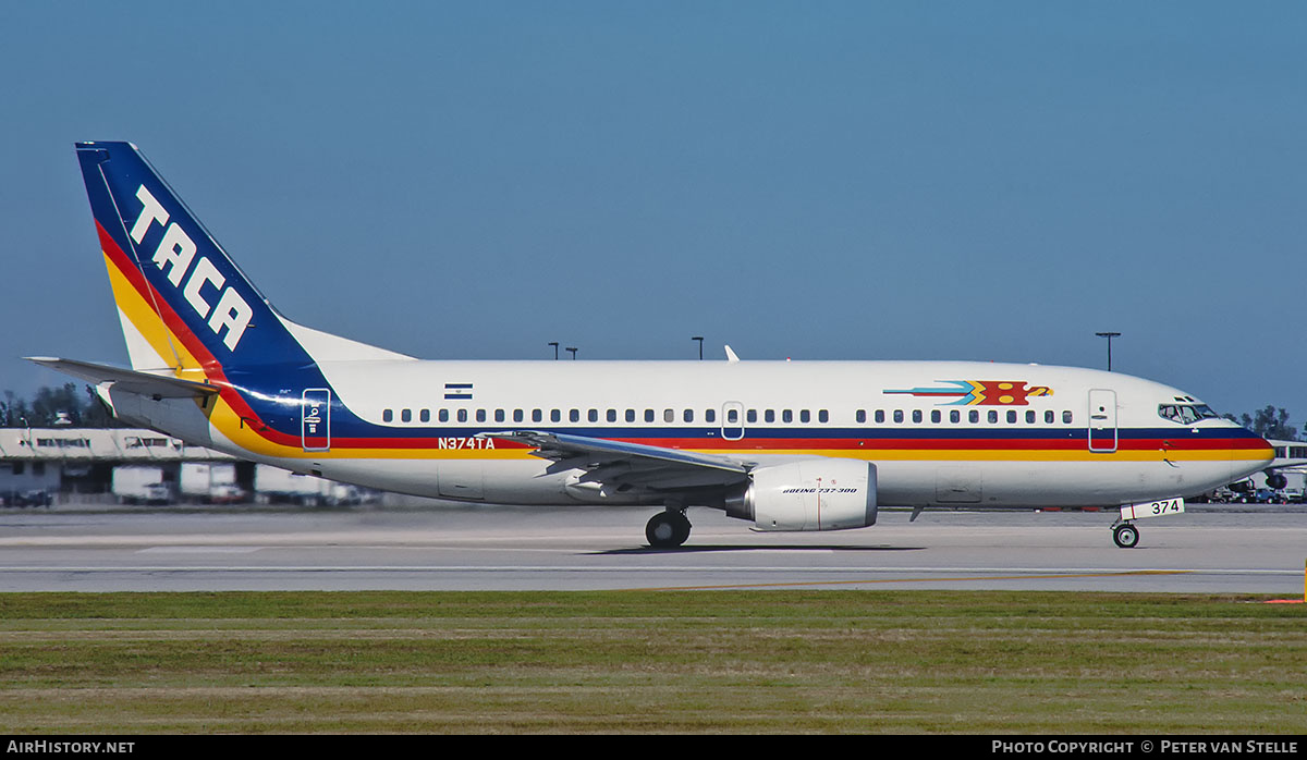 Aircraft Photo of N374TA | Boeing 737-3Q8 | TACA - Transportes Aéreos Centro Americanos | AirHistory.net #853213