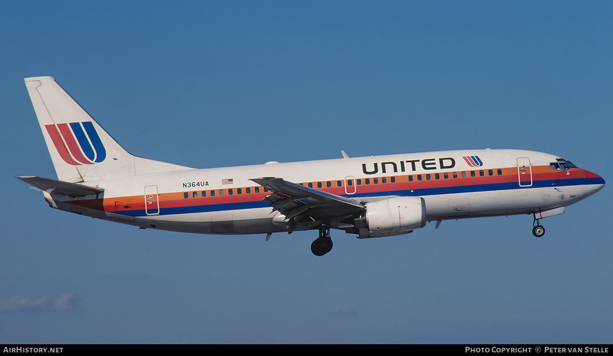 Aircraft Photo of N364UA | Boeing 737-322 | United Airlines | AirHistory.net #853250