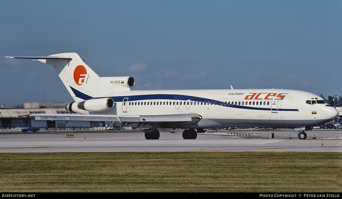 Aircraft Photo of HK-2151X | Boeing 727-2A1/Adv | ACES - Aerolíneas Centrales de Colombia | AirHistory.net #853258