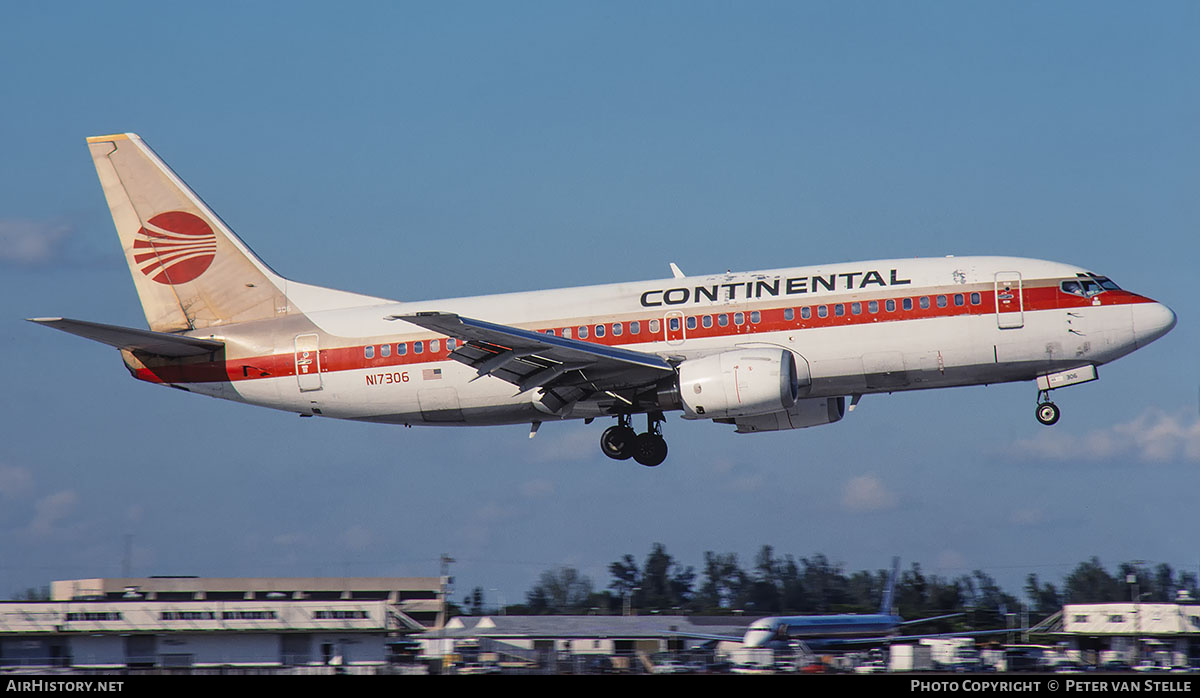 Aircraft Photo of N17306 | Boeing 737-3T0 | Continental Airlines | AirHistory.net #853259