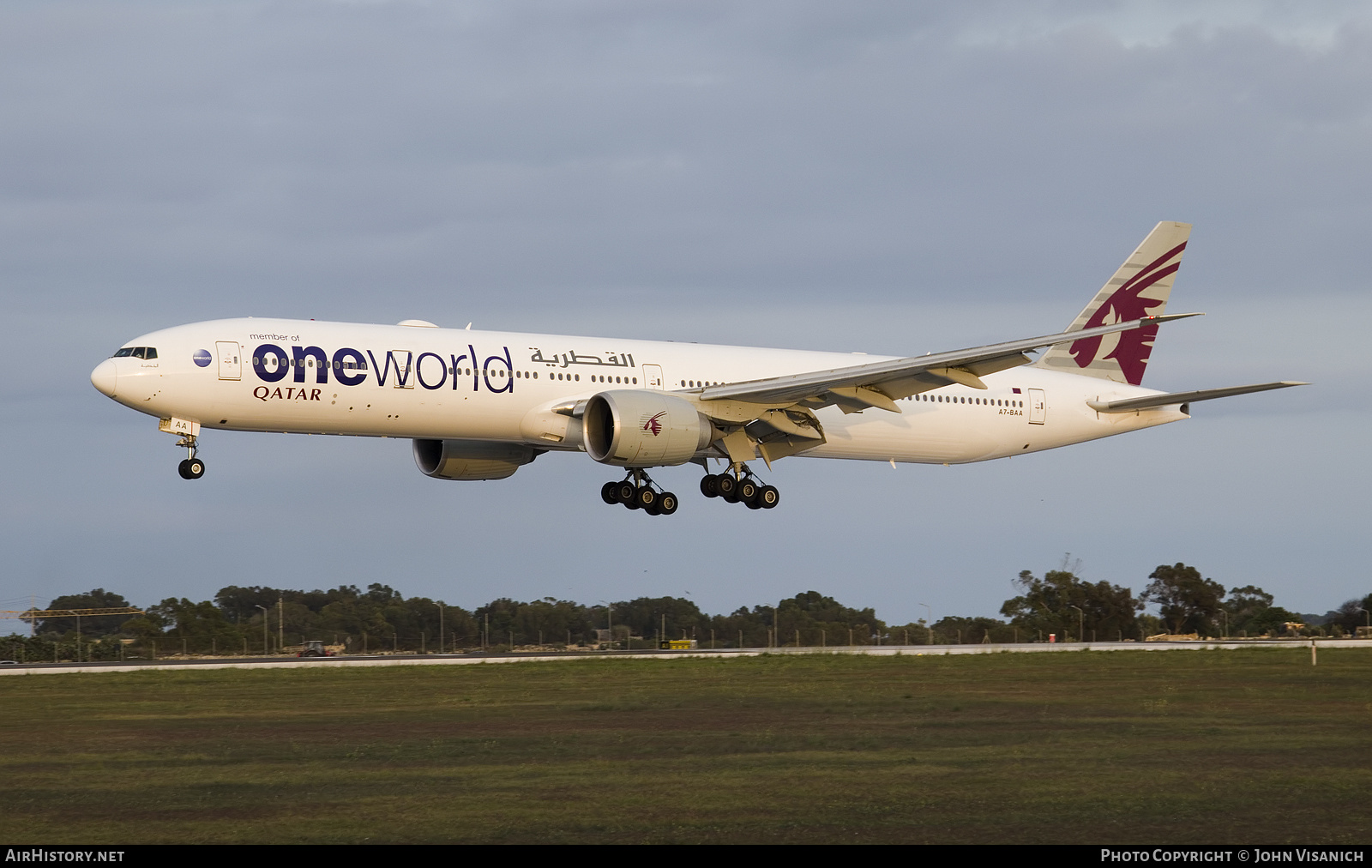 Aircraft Photo of A7-BAA | Boeing 777-3DZ/ER | Qatar Airways | AirHistory.net #853642
