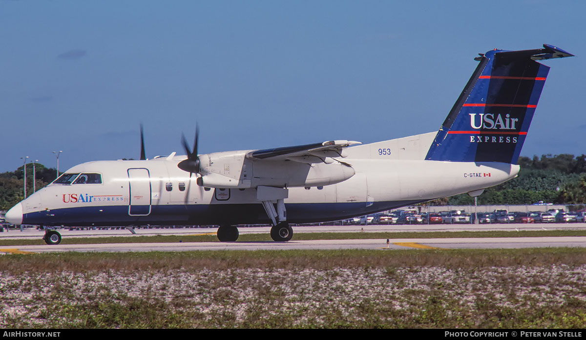 Aircraft Photo of C-GTAE | De Havilland Canada DHC-8-102 Dash 8 | USAir Express | AirHistory.net #853714