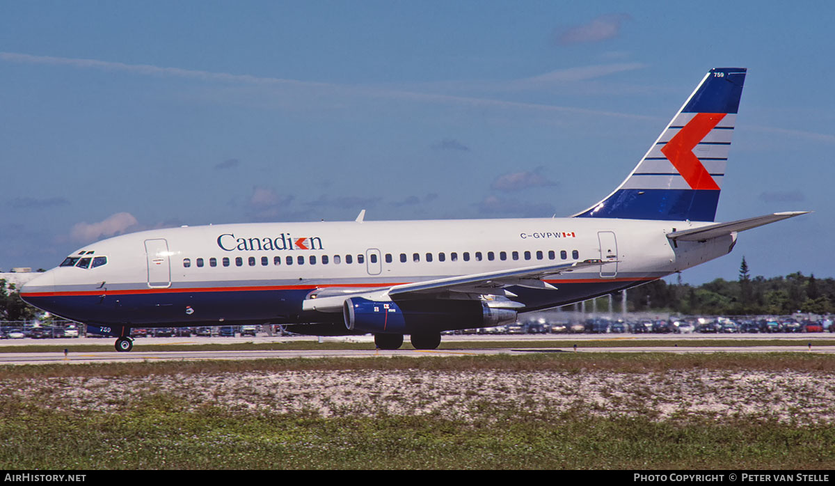 Aircraft Photo of C-GVPW | Boeing 737-275/Adv | Canadian Airlines | AirHistory.net #853718