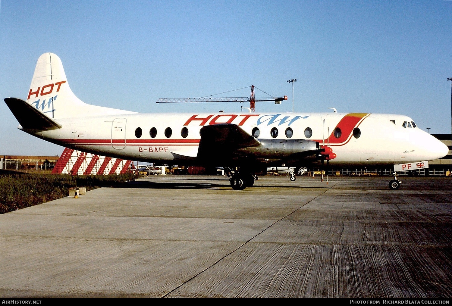 Aircraft Photo of G-BAPF | Vickers 814 Viscount | Hot Air | AirHistory.net #854037