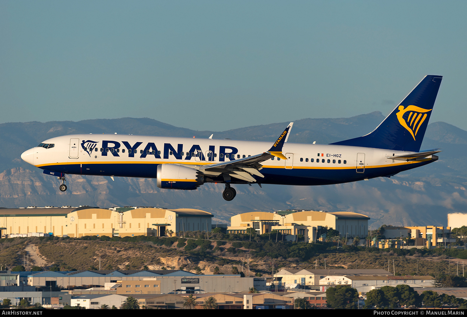 Aircraft Photo of EI-HGZ | Boeing 737-8200 Max 200 | Ryanair | AirHistory.net #854232