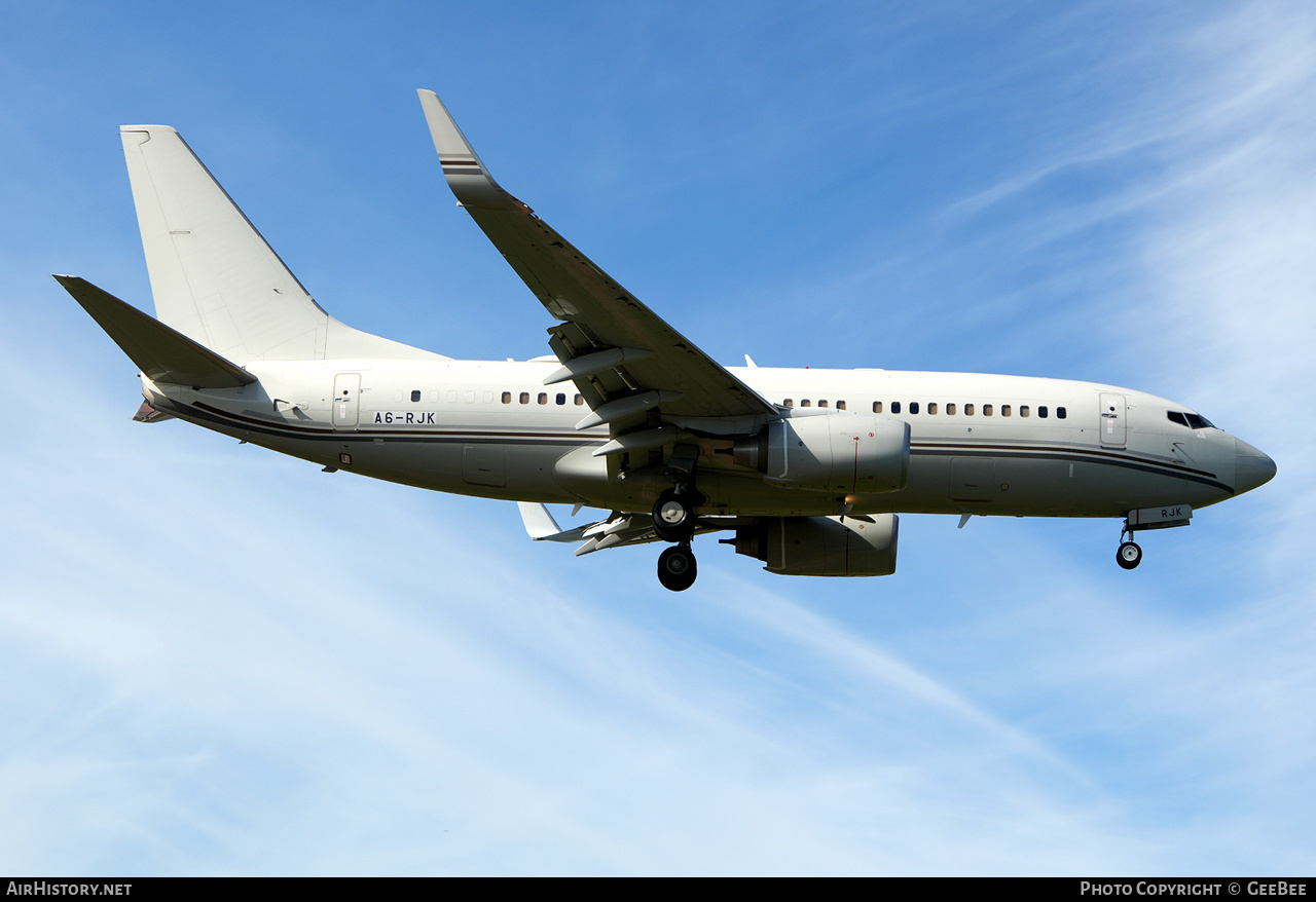 Aircraft Photo of A6-RJK | Boeing 737-7HJ BBJ | AirHistory.net #854260
