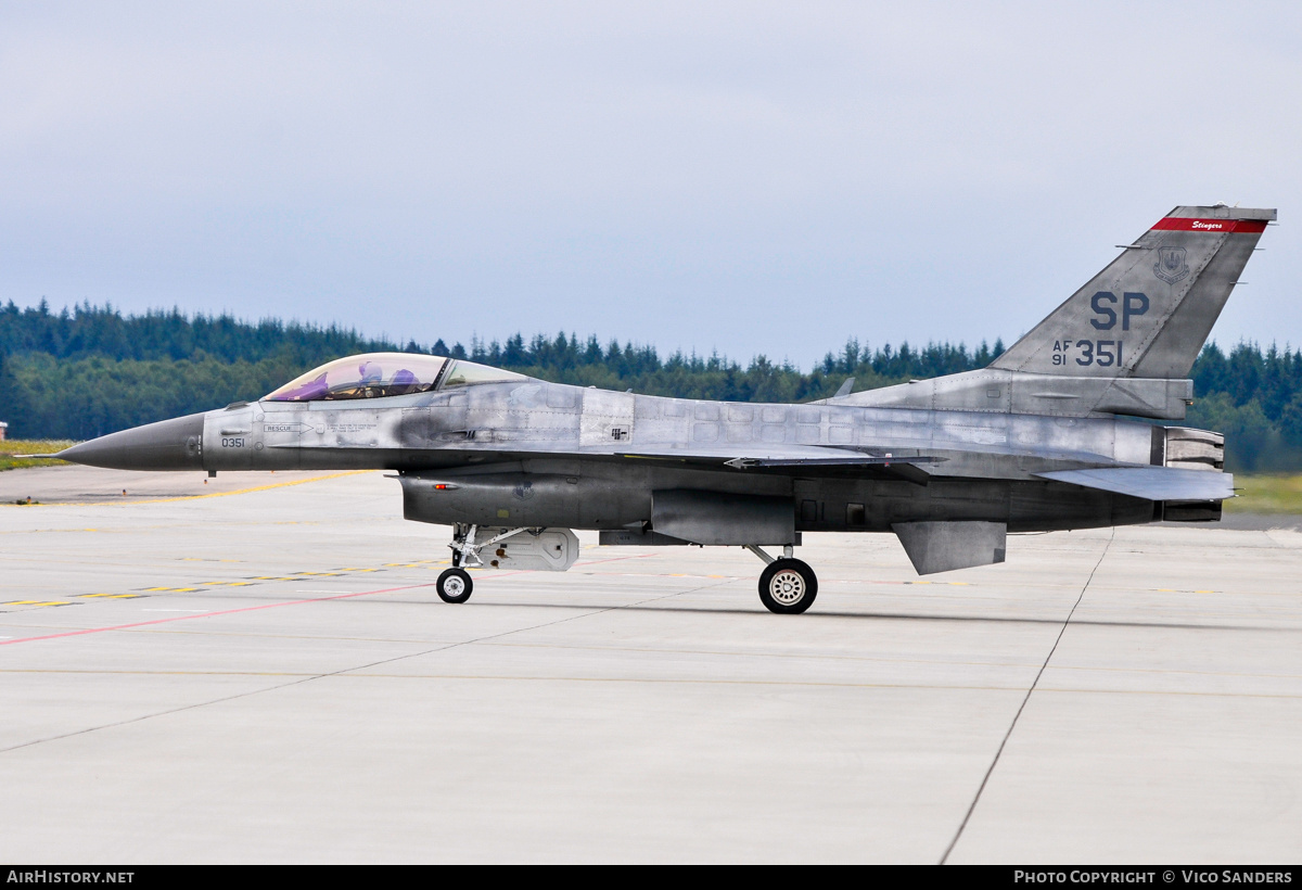 Aircraft Photo of 91-0351 / AF91-351 | General Dynamics F-16CM Fighting Falcon | USA - Air Force | AirHistory.net #854519