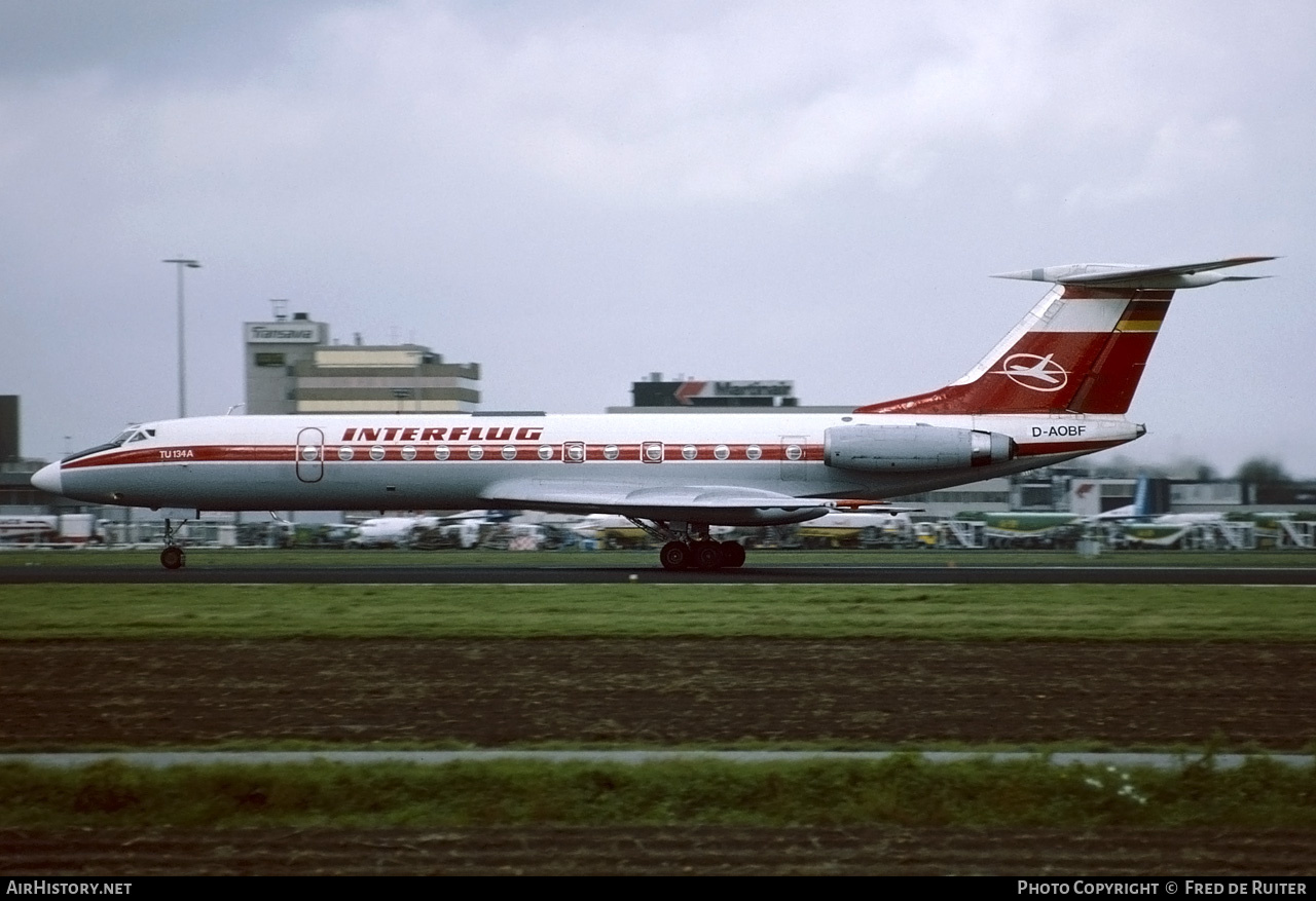 Aircraft Photo of D-AOBF | Tupolev Tu-134AK | Interflug | AirHistory.net #854541