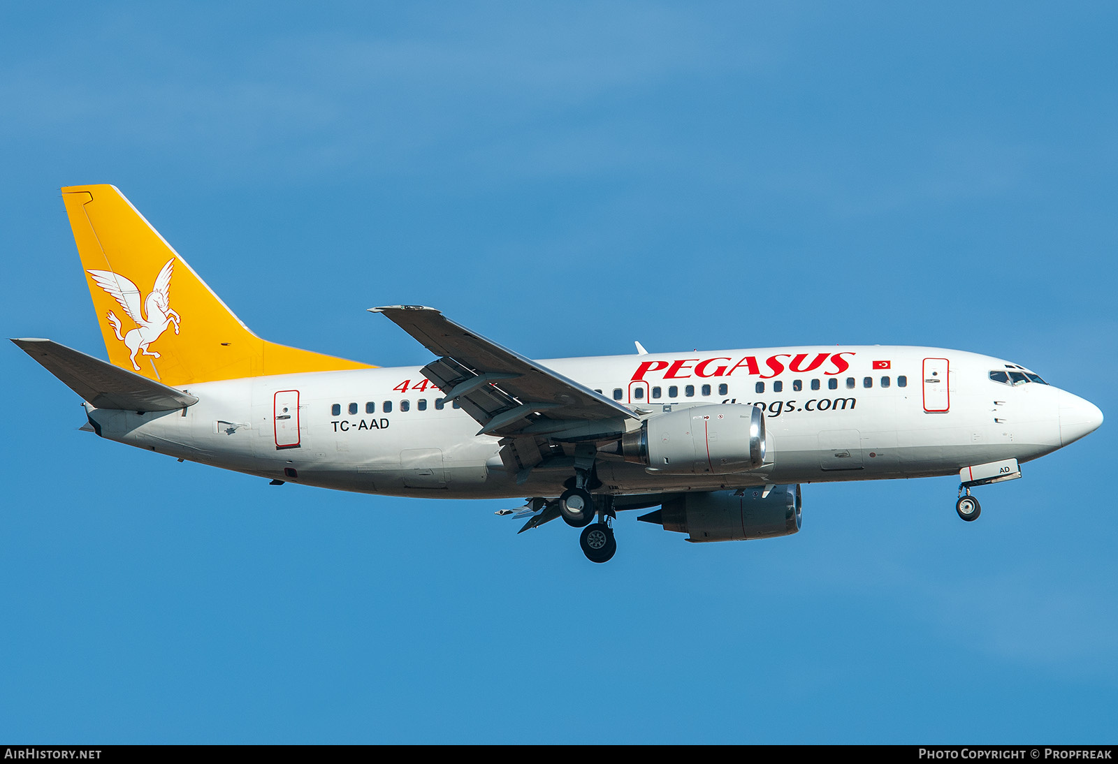 Aircraft Photo of TC-AAD | Boeing 737-5Q8 | Pegasus Airlines | AirHistory.net #854557