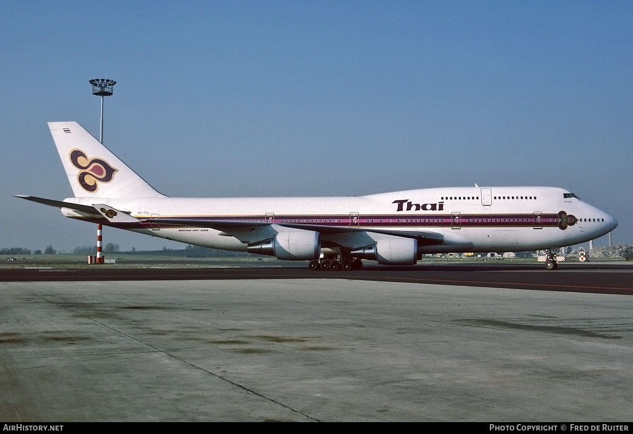 Aircraft Photo of HS-TGJ | Boeing 747-4D7 | Thai Airways International | AirHistory.net #854585