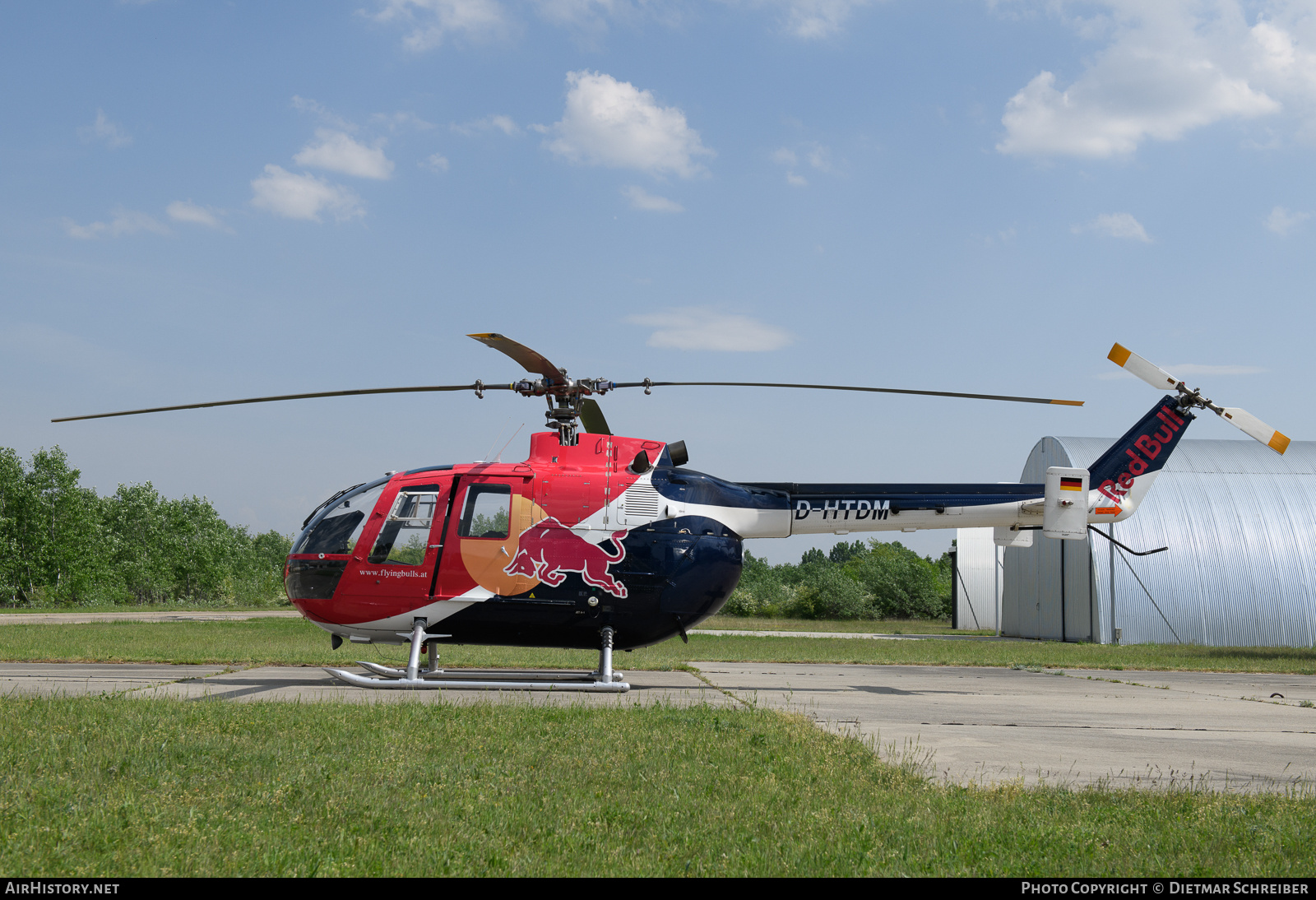 Aircraft Photo of D-HTDM | MBB BO-105CB-4 | Red Bull | AirHistory.net #854831