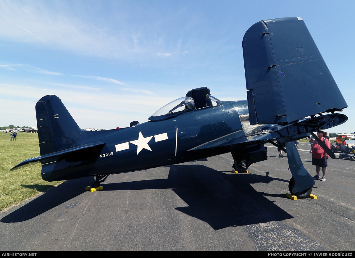 Aircraft Photo of N2209 / 122095 | Grumman F8F-1B Bearcat | USA - Navy | AirHistory.net #854847
