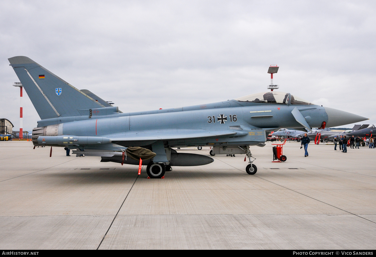 Aircraft Photo of 3116 | Eurofighter EF-2000 Typhoon S | Germany - Air Force | AirHistory.net #854890