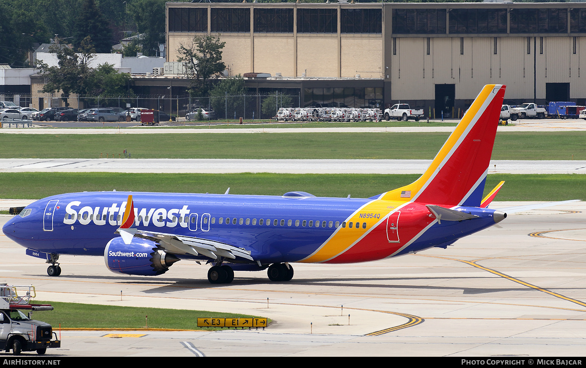 Aircraft Photo of N8954Q | Boeing 737-8 Max 8 | Southwest Airlines | AirHistory.net #855256