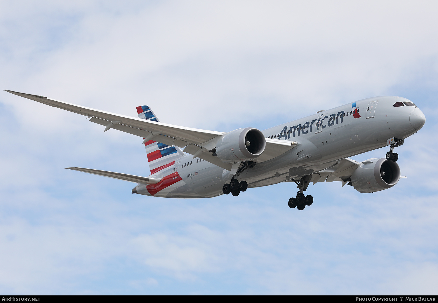 Aircraft Photo of N816AA | Boeing 787-8 Dreamliner | American Airlines | AirHistory.net #855630