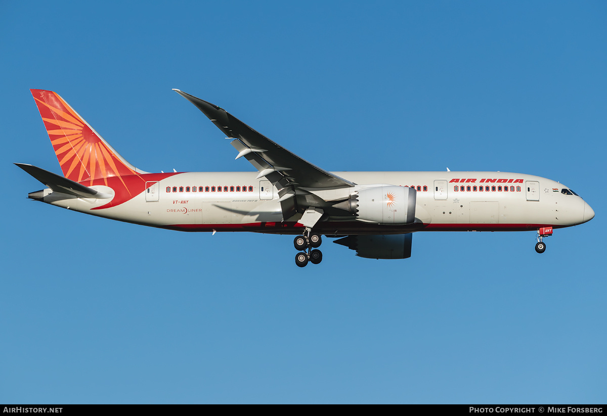 Aircraft Photo of VT-ANY | Boeing 787-8 Dreamliner | Air India | AirHistory.net #856229