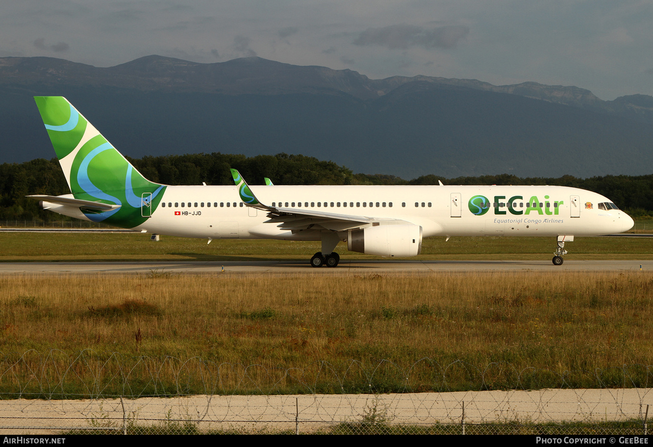 Aircraft Photo of HB-JJD | Boeing 757-236 | ECAir - Equatorial Congo Airlines | AirHistory.net #856298