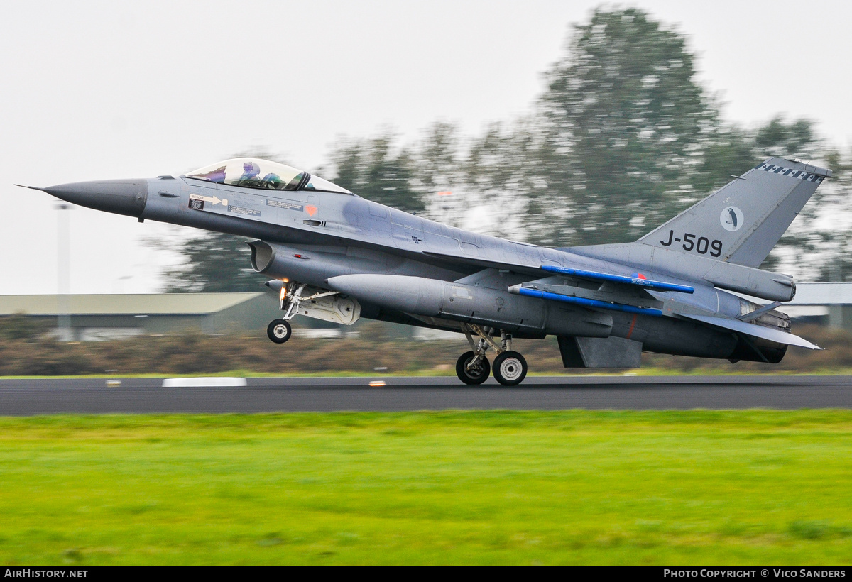 Aircraft Photo of J-509 | General Dynamics F-16AM Fighting Falcon | Netherlands - Air Force | AirHistory.net #856478