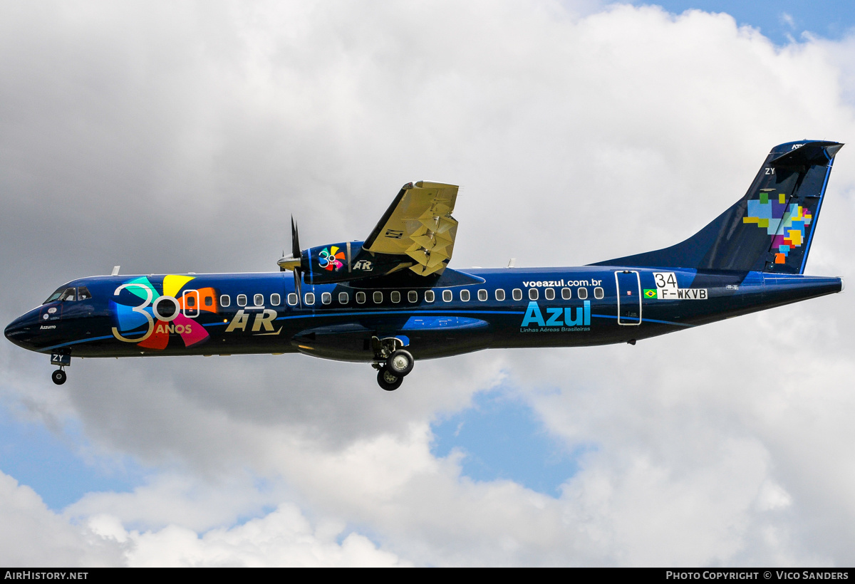 Aircraft Photo of F-WKVB | ATR ATR-72-202 | Azul Linhas Aéreas Brasileiras | AirHistory.net #856821