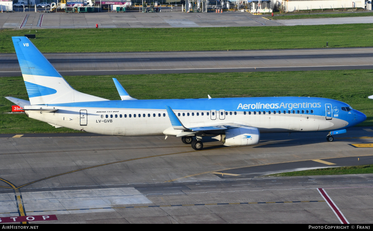 Aircraft Photo of LV-GVB | Boeing 737-800 | Aerolíneas Argentinas | AirHistory.net #856963