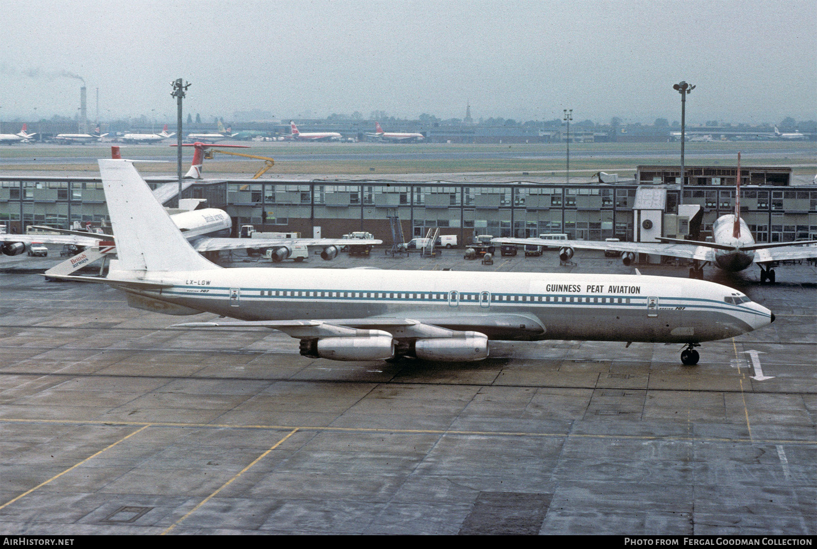 Aircraft Photo of LX-LGW | Boeing 707-344 | Guinness Peat Aviation | AirHistory.net #857068