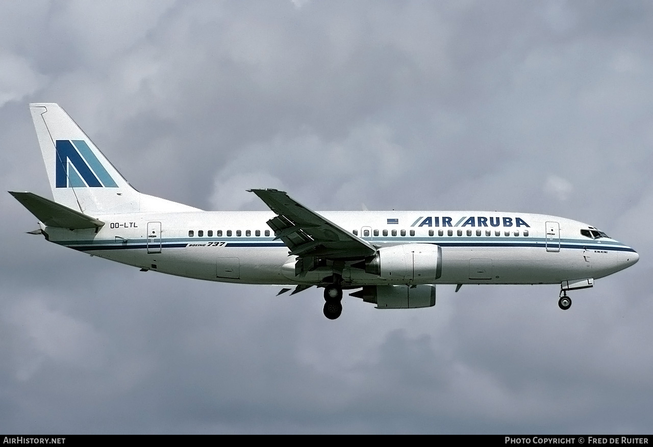 Aircraft Photo of OO-LTL | Boeing 737-3M8 | Air Aruba | AirHistory.net #857583