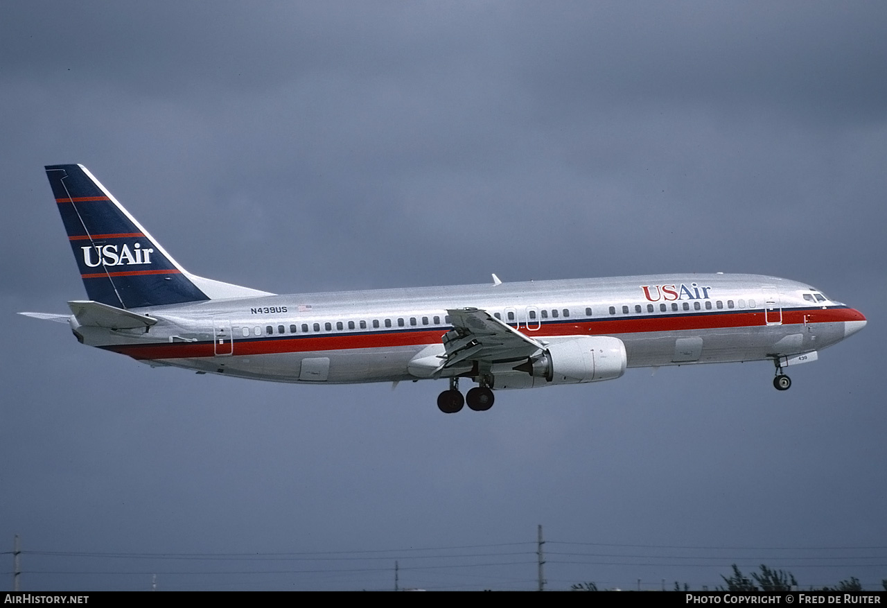 Aircraft Photo of N439US | Boeing 737-4B7 | USAir | AirHistory.net #857588