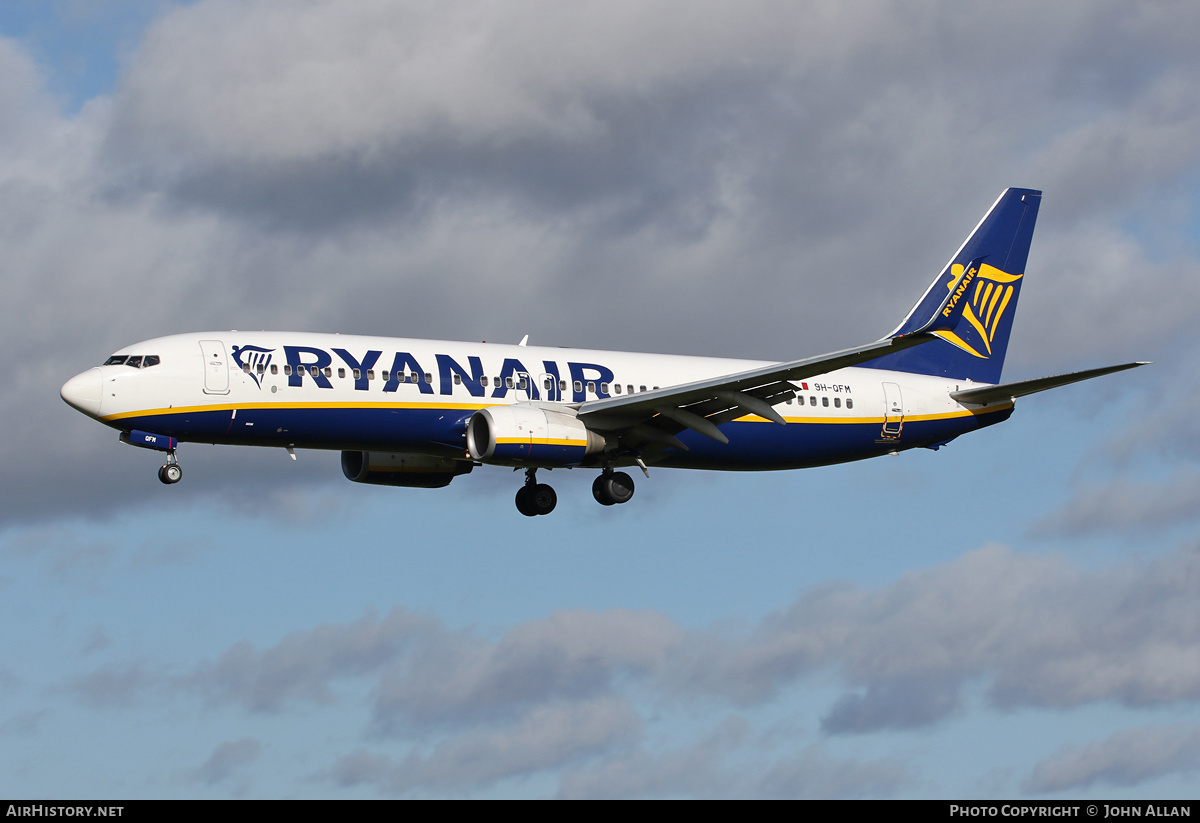 Aircraft Photo of 9H-QFM | Boeing 737-8AS | Ryanair | AirHistory.net #858563