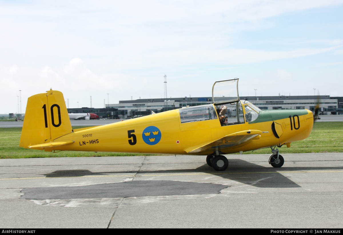 Aircraft Photo of LN-HHS / 50010 | Saab 91B Safir | Sweden - Air Force | AirHistory.net #858949