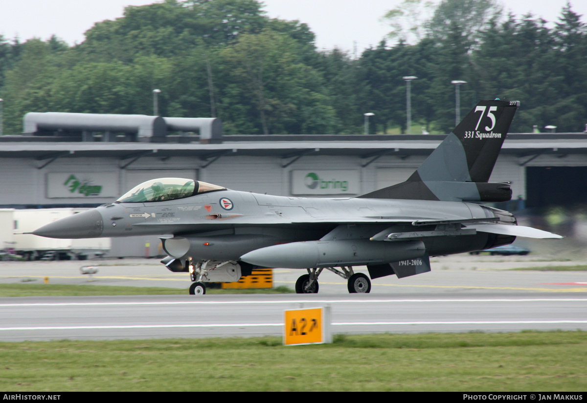 Aircraft Photo of 277 | General Dynamics F-16AM Fighting Falcon | Norway - Air Force | AirHistory.net #859276